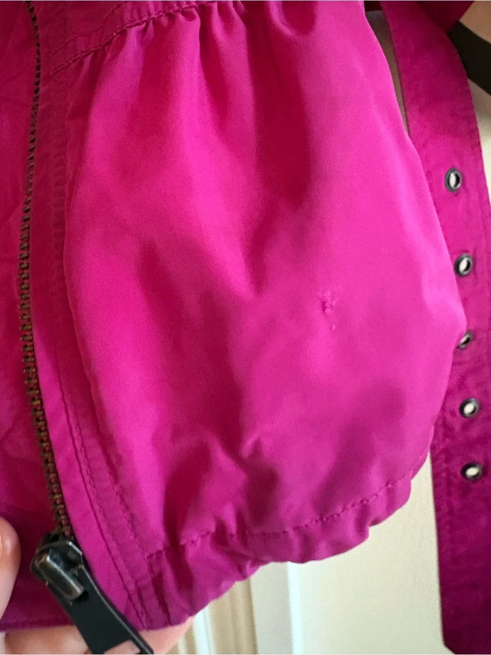 Burberry Bright Magenta Hooded Kids Raincoat with Belt